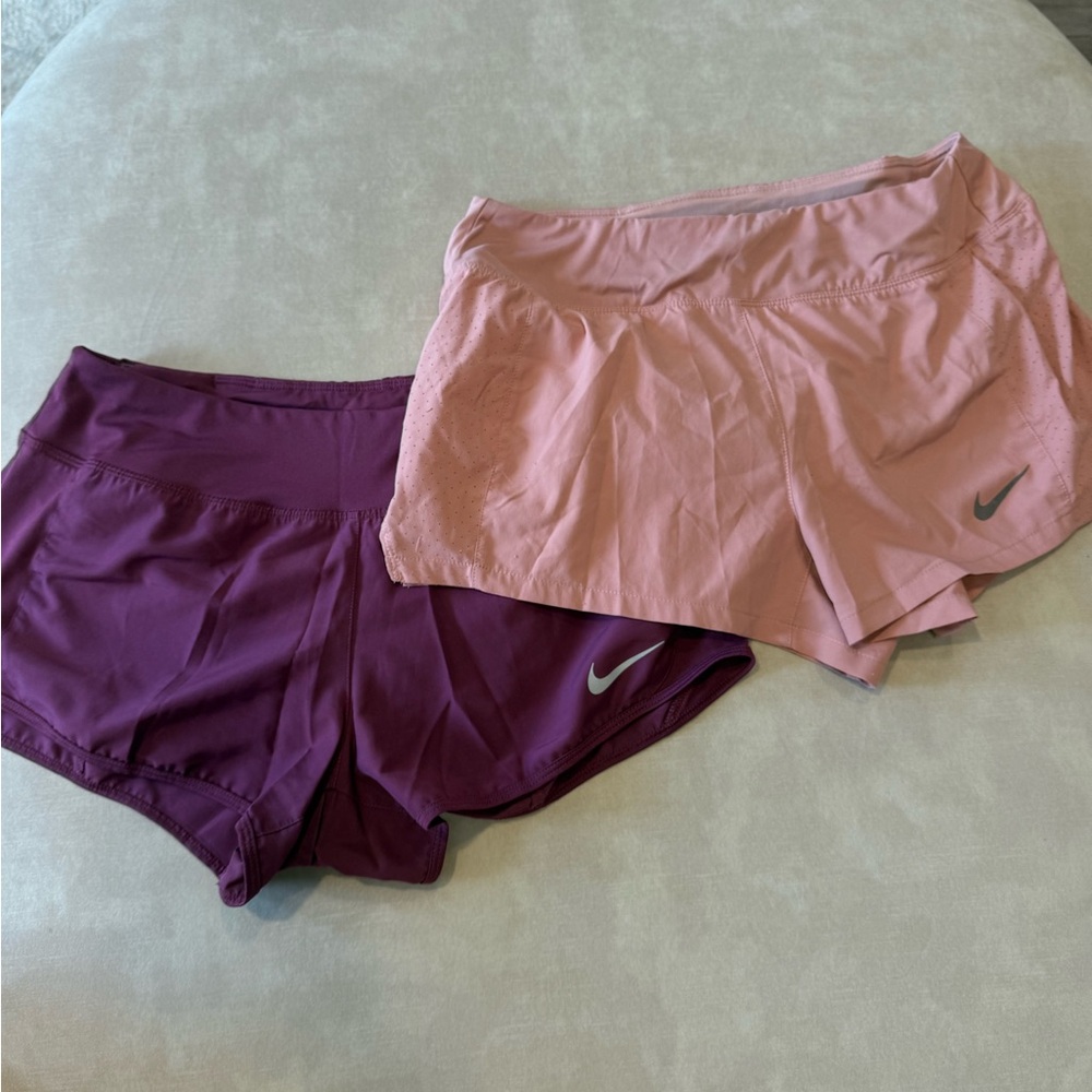 Nike Women's Athletic Shorts in Pink and Purple